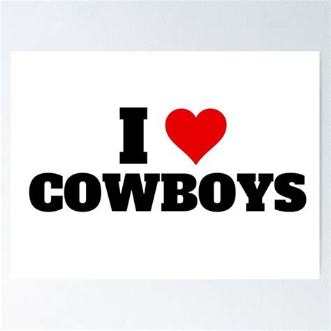 I Love Cowboys Poster