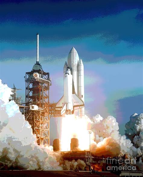 Space Shuttle Launch Painting by Clark Cameron - Fine Art America