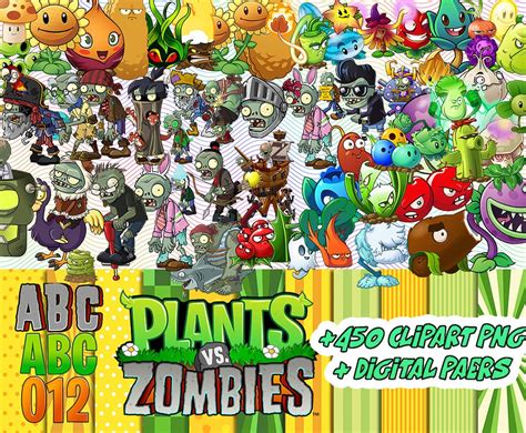 Plants Vs Zombies Heros Clipart Bundle Plants Vs Zombies Png Bundle