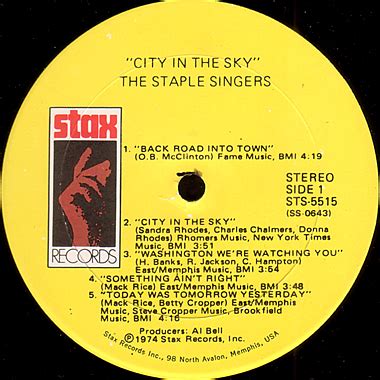 The Staple Singers City In The Sky Breakwell Records