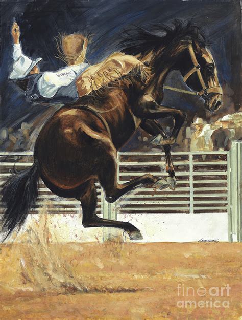 bucking horse painting  don langeneckert fine art america