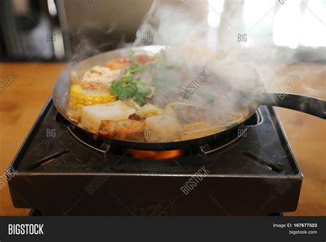 Chinese Hot Pot Soup Image Photo Free Trial Bigstock