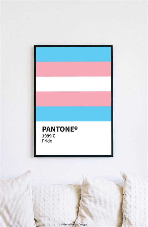 Pantone Trans Pride Print Transgender Pride Lgbtq Poster Etsy