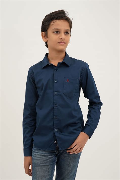 Cotton Plain Shirt – Royal Blue | Libera