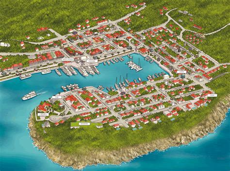 Gustavia - St. Barts Map | City skylines game, City background, City ...