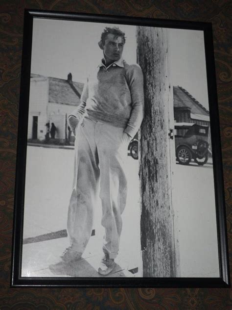 James Dean Leaning On Pole Framed Poster Etsy