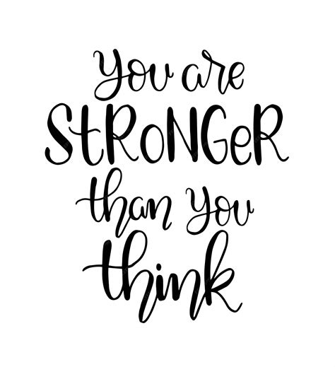 Premium Vector You Are Stronger Than You Think Hand Lettering