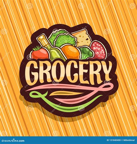 Vector Logo For Grocery Store Stock Vector Illustration Of Logo