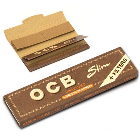 OCB Slim Virgin Paper With Tips Brown DISCOUNT VAPOR DAIRY