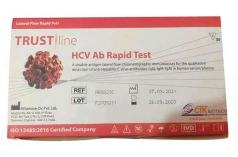 Trust Line Hcv Ab Rapid Test Kit At Rs In Kanpur Id