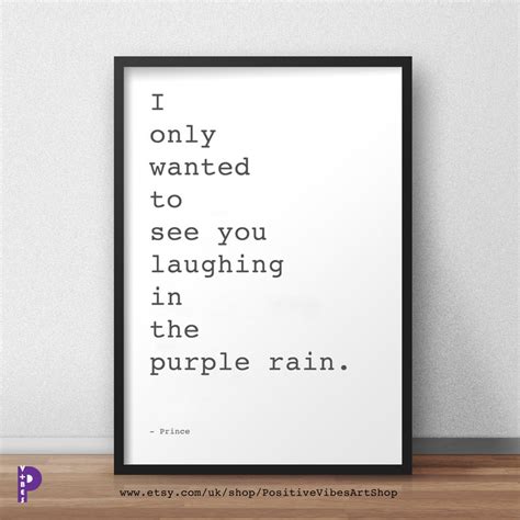 Prince / Purple Rain / lyrics print / Lyrics poster / song | Etsy