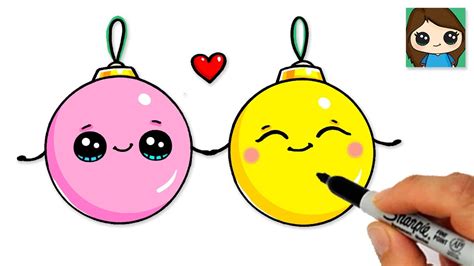 How To Draw Christmas Ornaments Easy Cute Pun Art YouTube