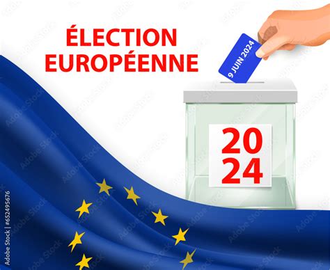 affiche pour voter pour les élections Européenne en 2024 avec le