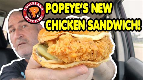 Popeyes Crispy Golden Bbq Chicken Sandwich Review Youtube