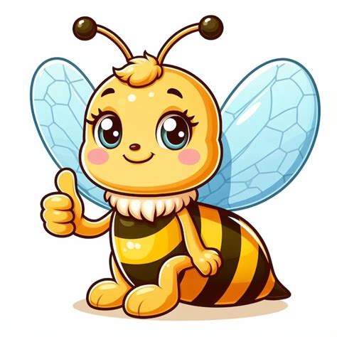 Premium Vector Cute Honey Bee Vector Cartoon Illustration