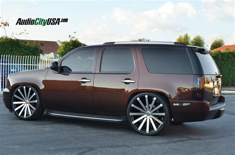 Bagged Gmc Yukon On 26 Velocity Wheels Vw 12 Black Machine Concave Design Wheels