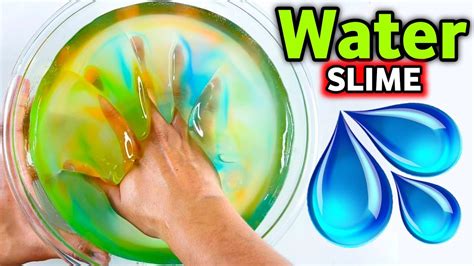 Wow😱 Clear Rainbow Water Slime🌈👅🎧 How To Make Super Jiggly Water Slime [asmr] Youtube