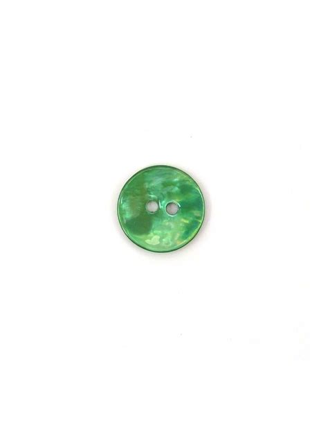 Bouton En Nacre Vert 15 Mm