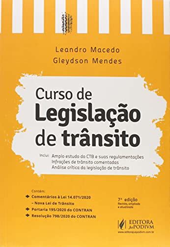 Melhor Livro De Legislação De Trânsito Em 2024 Macedo Santos E Mais