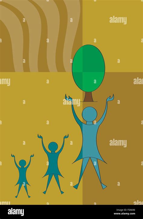 Concept Art People And Tree Vector Art Stock Vector Image & Art - Alamy