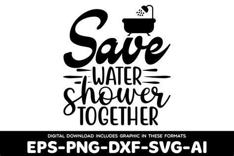 Save Water Shower Together Graphic By Shopdrop · Creative Fabrica