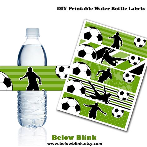 Soccer Water Bottle Labels Printable Water Bottle Labels Soccer