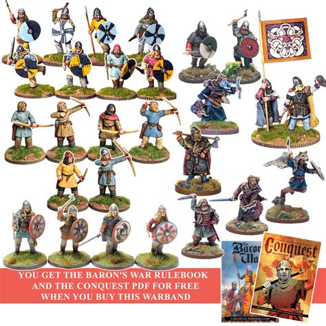 The Barons War Conquest Viking 500pt Warband Footsore Miniatures