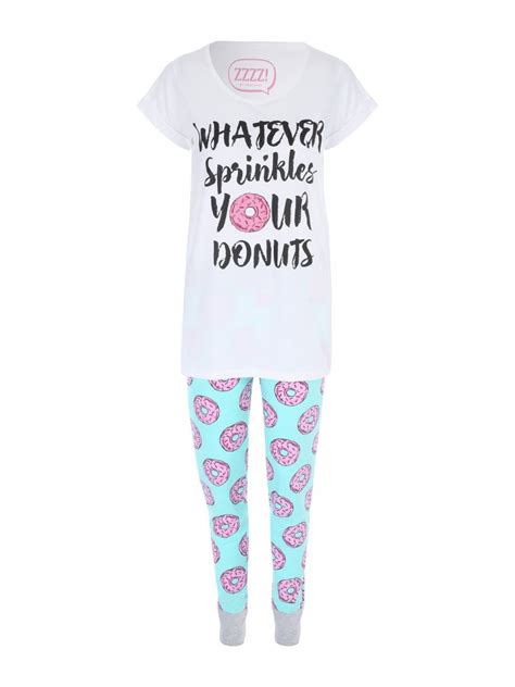 Womens Donut Pyjama Set Peacocks Pajama Set Pajamas Women Best Pajamas