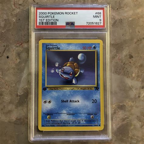 Pokémon TCG Squirtle Team Rocket 68 Regular 1st Edition Common Psa 9