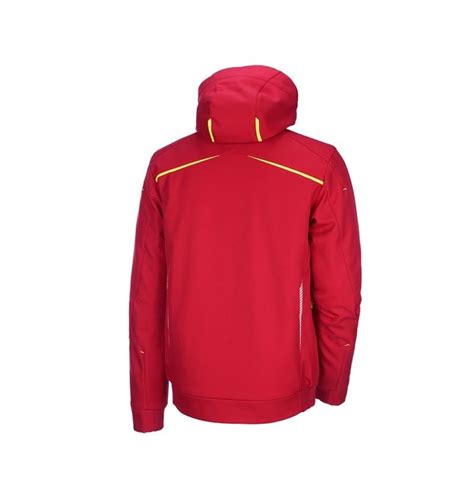 Winter Softshelljacke E S Motion 2020 Herren Feuerrot Warngelb Strauss