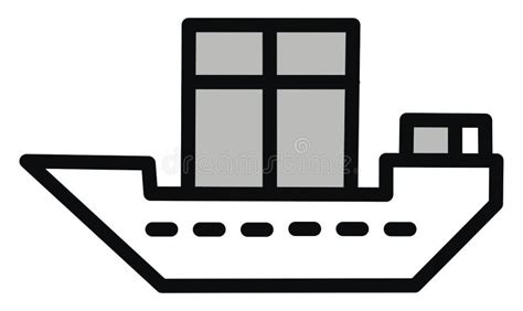 Cargo Ship Icon Stock Vector Illustration Of Delivery 259399097