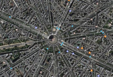 Arc De Triomphe Paris Map United States Map