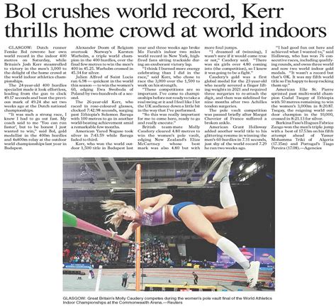 Dawn EPaper Mar 04 2024 Bol Crushes World Record Kerr Thrills