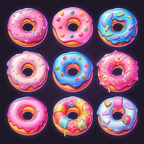 Premium AI Image A Close Up Of A Bunch Of Donuts With Different