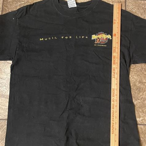 2000s Hard Rock Cafe St Thomas Black Tee Music For Depop