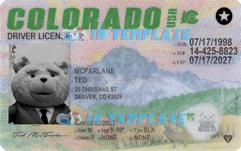 Colorado Driving License Psd Template New V3 1200dpi