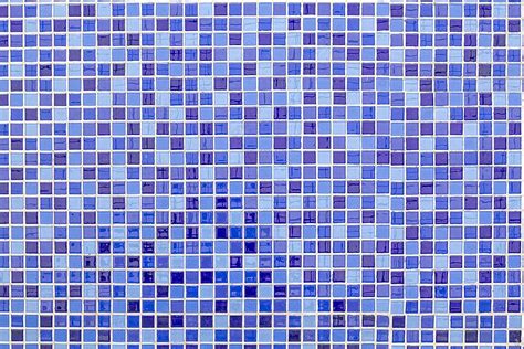 Blue Ceramic Tile Mosaic Abstract Detail Texture Photo Background And