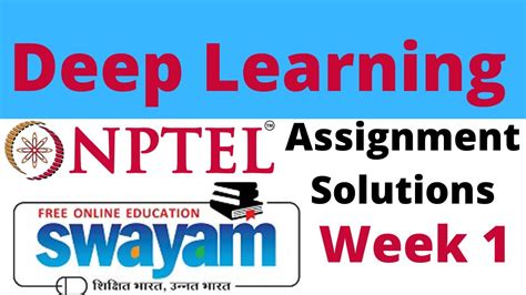 Deep Learning Iit Ropar Week 1 Nptel Assignment Youtube