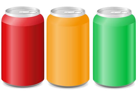 Latas De Aluminio De Colores Con Soda 515298 Vector En Vecteezy