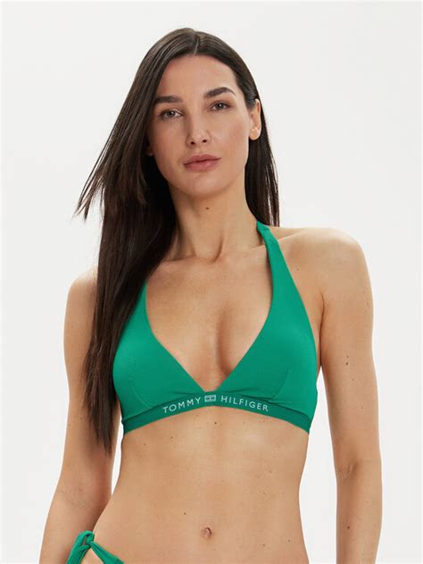 Tommy Hilfiger Góra od bikini UW0UW05257 Zielony Modivo pl