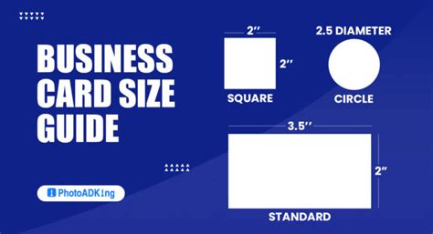 Standard Business Card Size And Dimensions