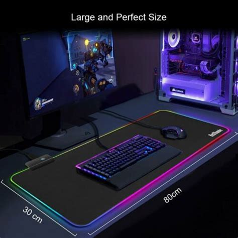 RGB Gaming Mauspad XXL LED Mousepad Großes Kaufland de