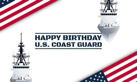 U.S. Coast Guard Birthday Background. 6787823 Vector Art at Vecteezy