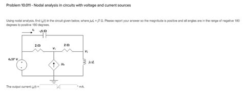 Solved Using Nodal Analysis Find Io T In The Circuit Given Chegg