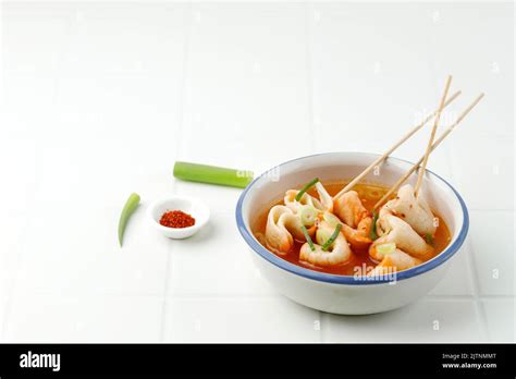 Spicy Eomukguk Or Odeng Soup Korean Popular Street Food Made From Fish