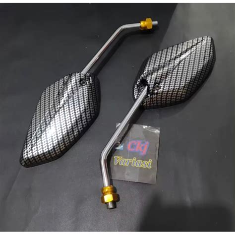 Jual Kaca Spion Motor Nmax Jupiter Variasi Carbon Gagang Chromer