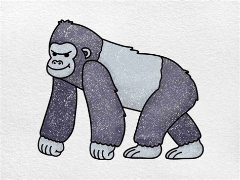 How To Draw A Gorilla Helloartsy