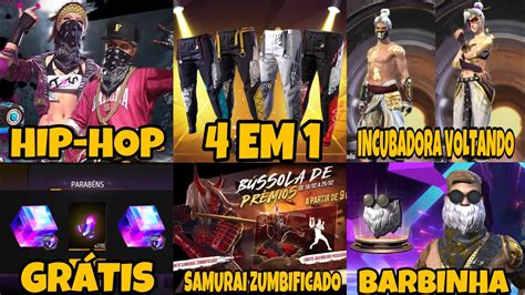 PASSE HIP HOP DE VOLTA AO FREE FIRE ANGELICAL 4 EM 1 INCUBADORA CUBO