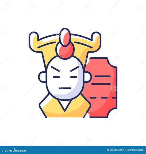 Chinese Opera Rgb Color Icon Stock Vector Illustration Of Historical