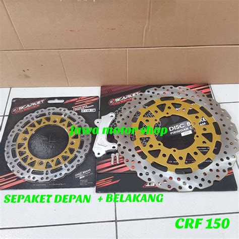 Jual Disc Brake Piringan Cakram Crf Set Depan Belakang Scarlet Sct